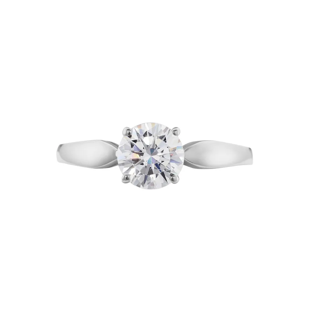 Histoire D'Or Bague Solitaire Or Blanc Caharus Oxyde De Zirconium – Image 2