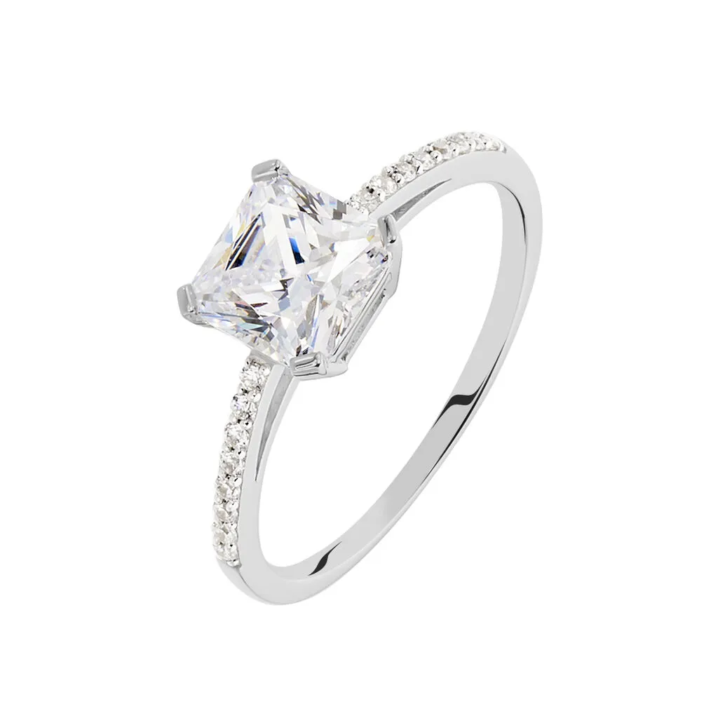 Histoire D'Or Bague Beline Or Blanc Oxyde De Zirconium