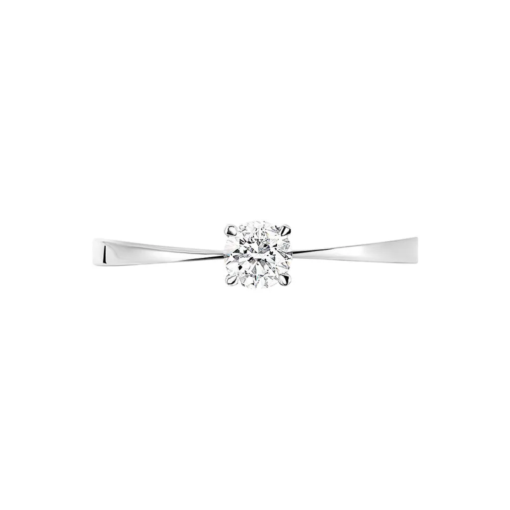 Histoire D'Or Bague Solitaire Abriel Or Blanc Oxyde De Zirconium – Image 2