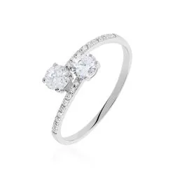 Histoire D'Or Bague Arista Or Blanc Oxyde De Zirconium