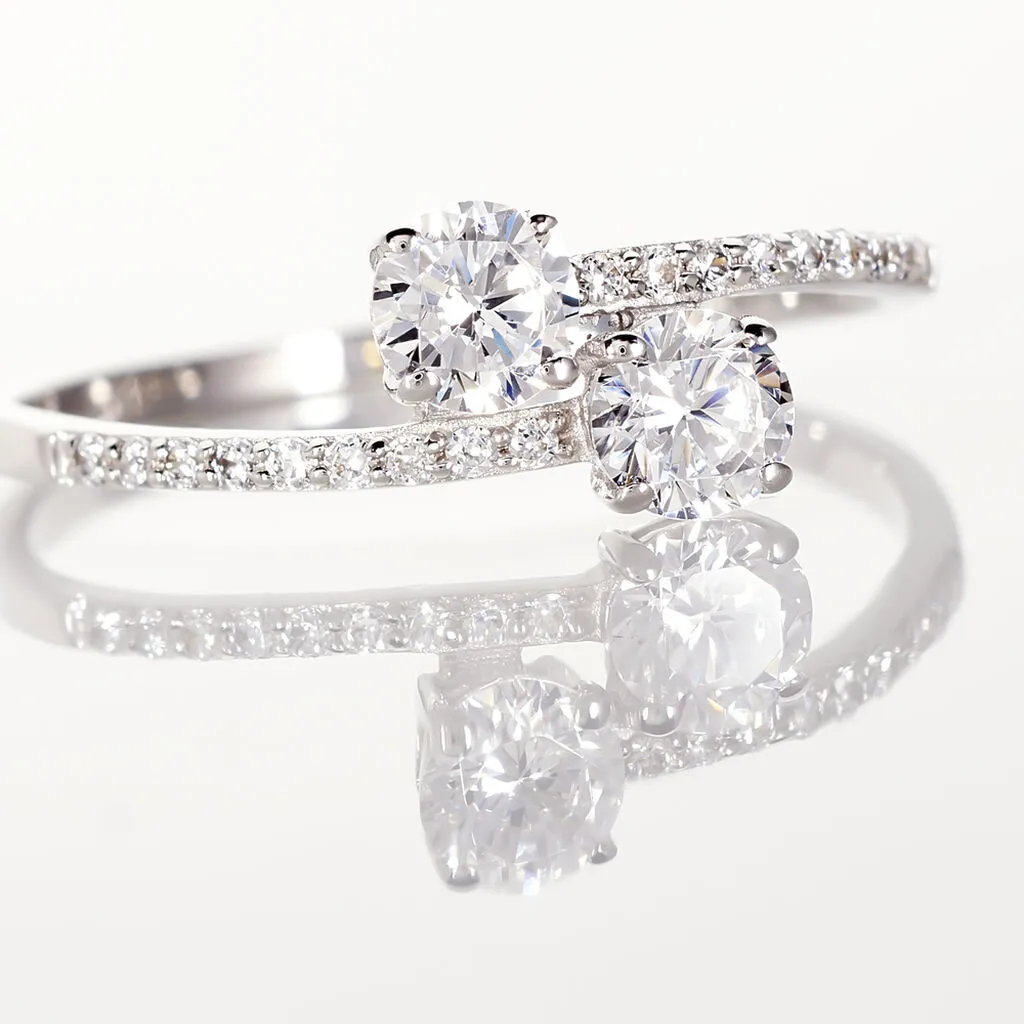 Histoire D'Or Bague Arista Or Blanc Oxyde De Zirconium – Image 4