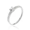 Histoire D'Or Bague Solitaire Francoise-marie Or Blanc Oxyde De Zirconium