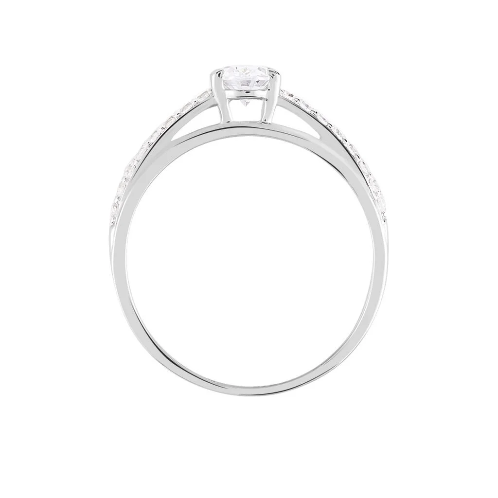 Histoire D'Or Bague Solitaire Tahyss Or Blanc Oxyde De Zirconium – Image 3