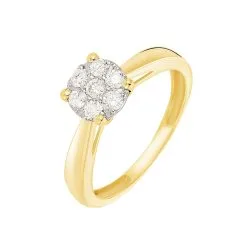 Histoire D'Or Bague Solitaire Grace Or Jaune Diamant