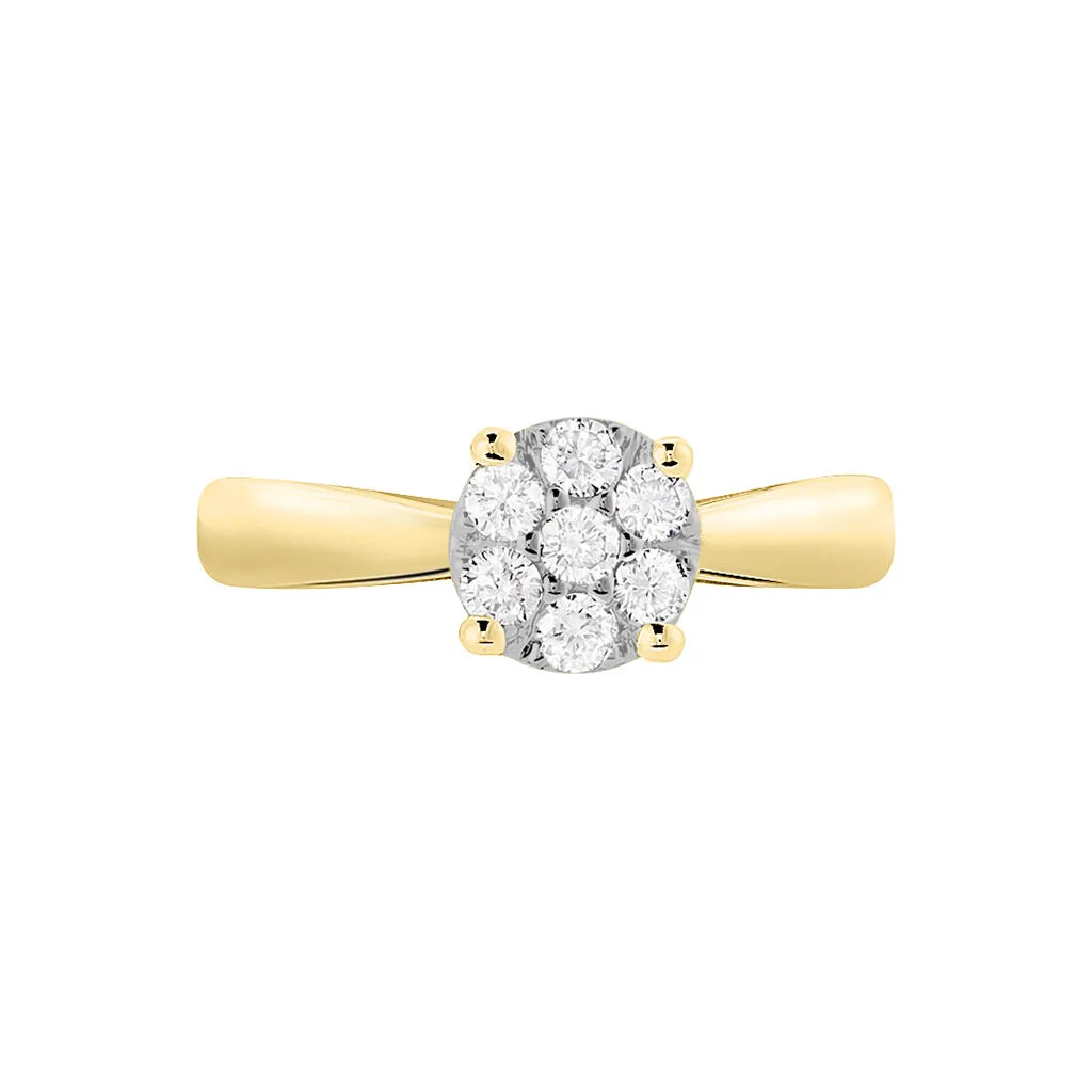 Histoire D'Or Bague Solitaire Grace Or Jaune Diamant – Image 2
