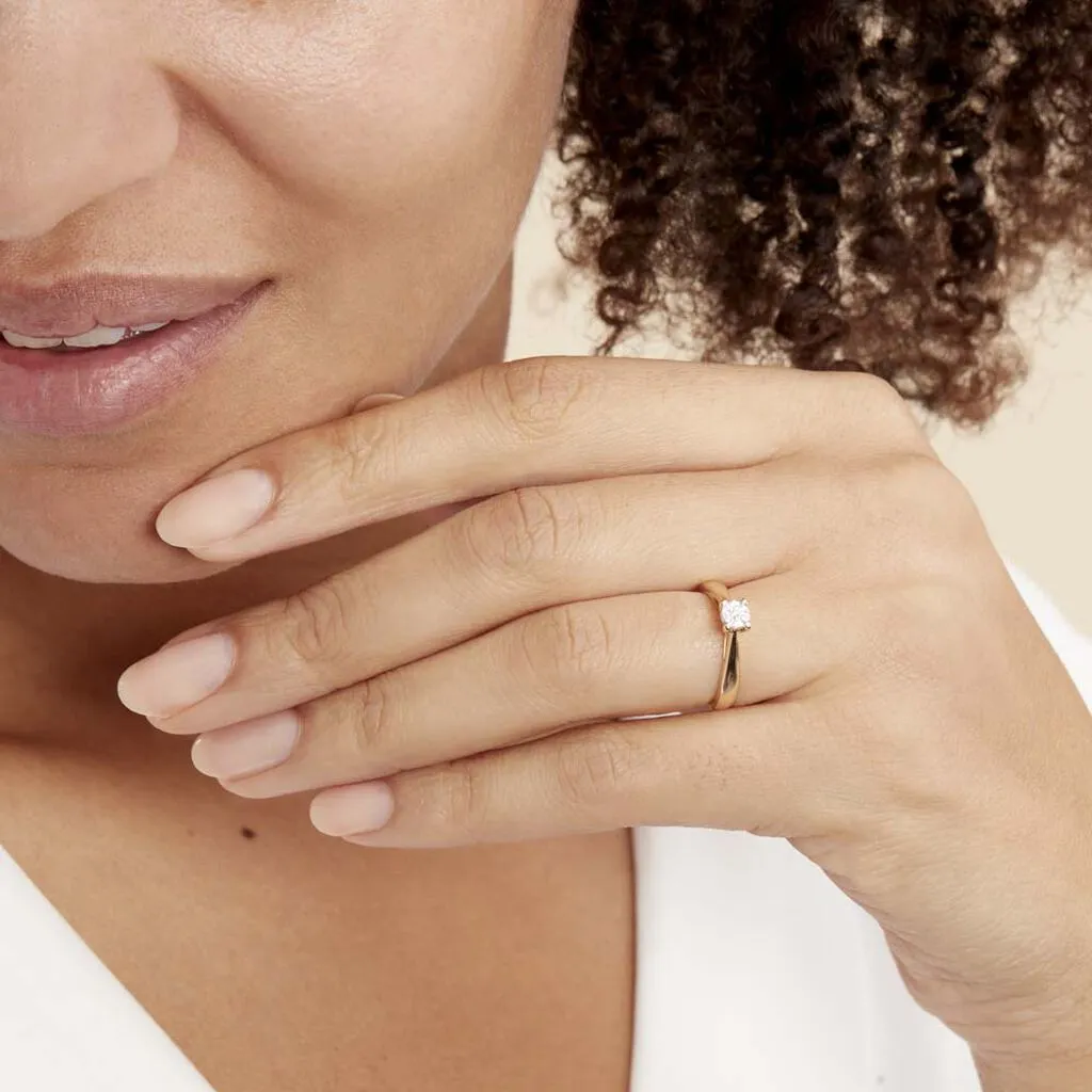 Histoire D'Or Bague Solitaire Grace Or Jaune Diamant – Image 5