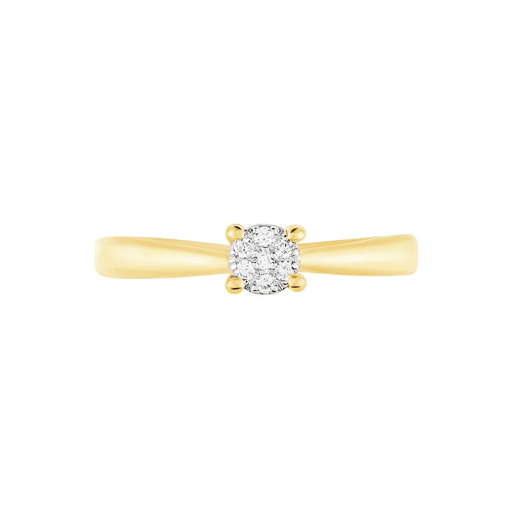 Histoire D'Or Bague Solitaire Grace Or Jaune Diamant – Image 2