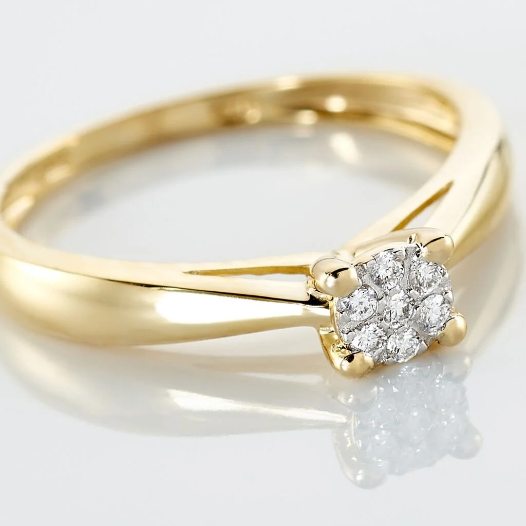 Histoire D'Or Bague Solitaire Grace Or Jaune Diamant – Image 4