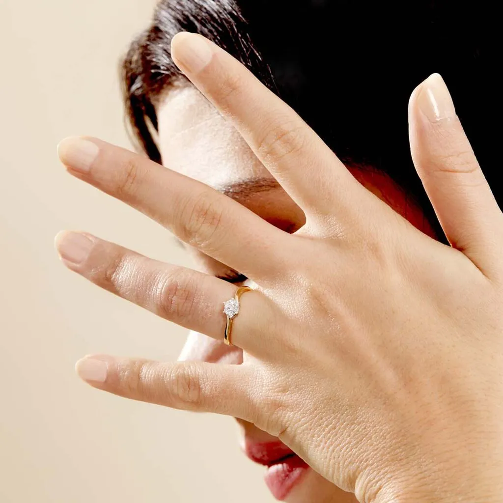 Histoire D'Or Bague Solitaire Cassiope Or Jaune Diamant – Image 6