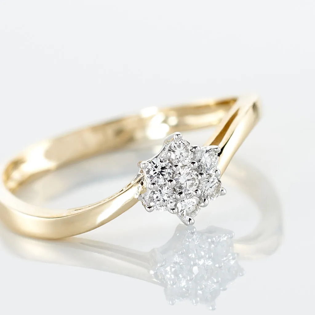 Histoire D'Or Bague Solitaire Cassiope Or Jaune Diamant – Image 4