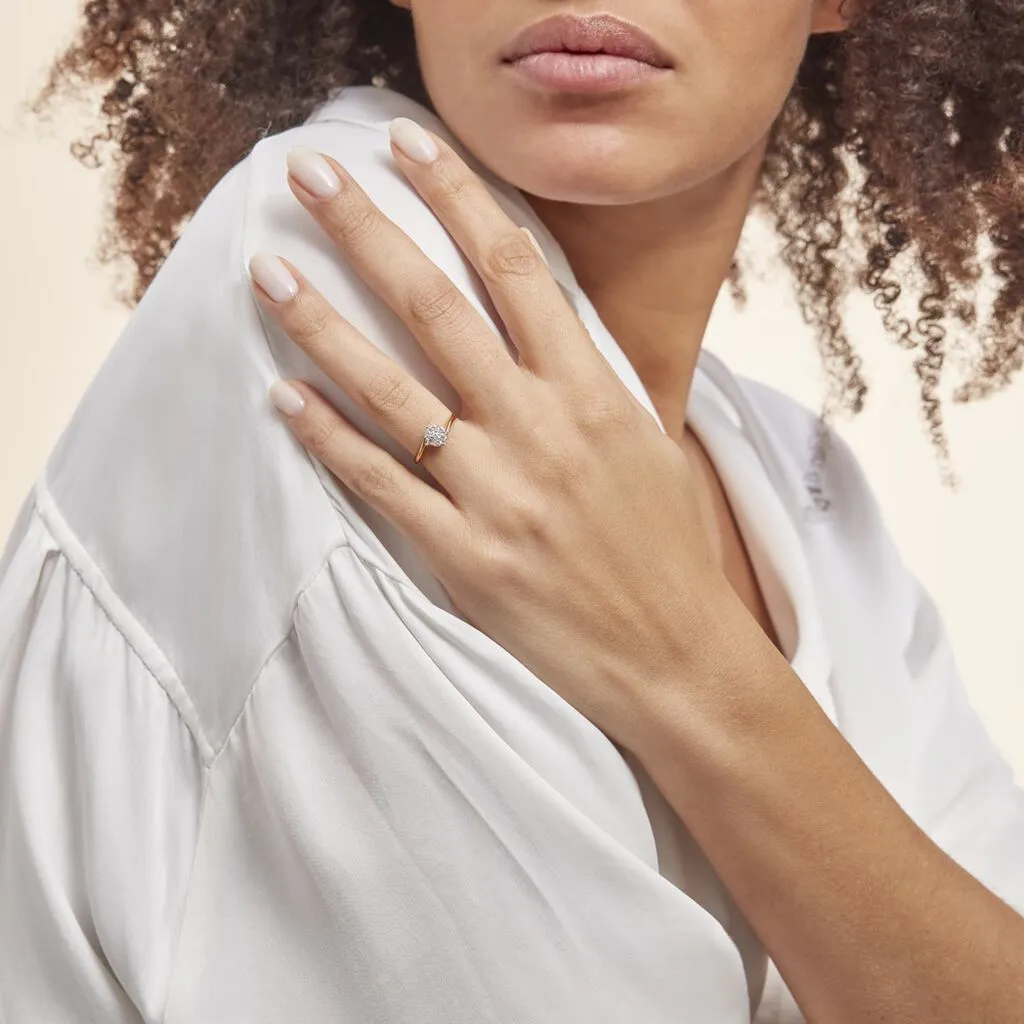 Histoire D'Or Bague Solitaire Lysia Or Jaune Diamant – Image 5