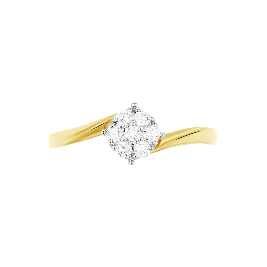 Histoire D'Or Bague Solitaire Lysia Or Jaune Diamant – Image 2