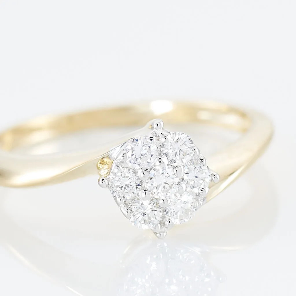 Histoire D'Or Bague Solitaire Lysia Or Jaune Diamant – Image 4