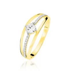Histoire D'Or Bague Solitaire Anouska Or Jaune Diamant