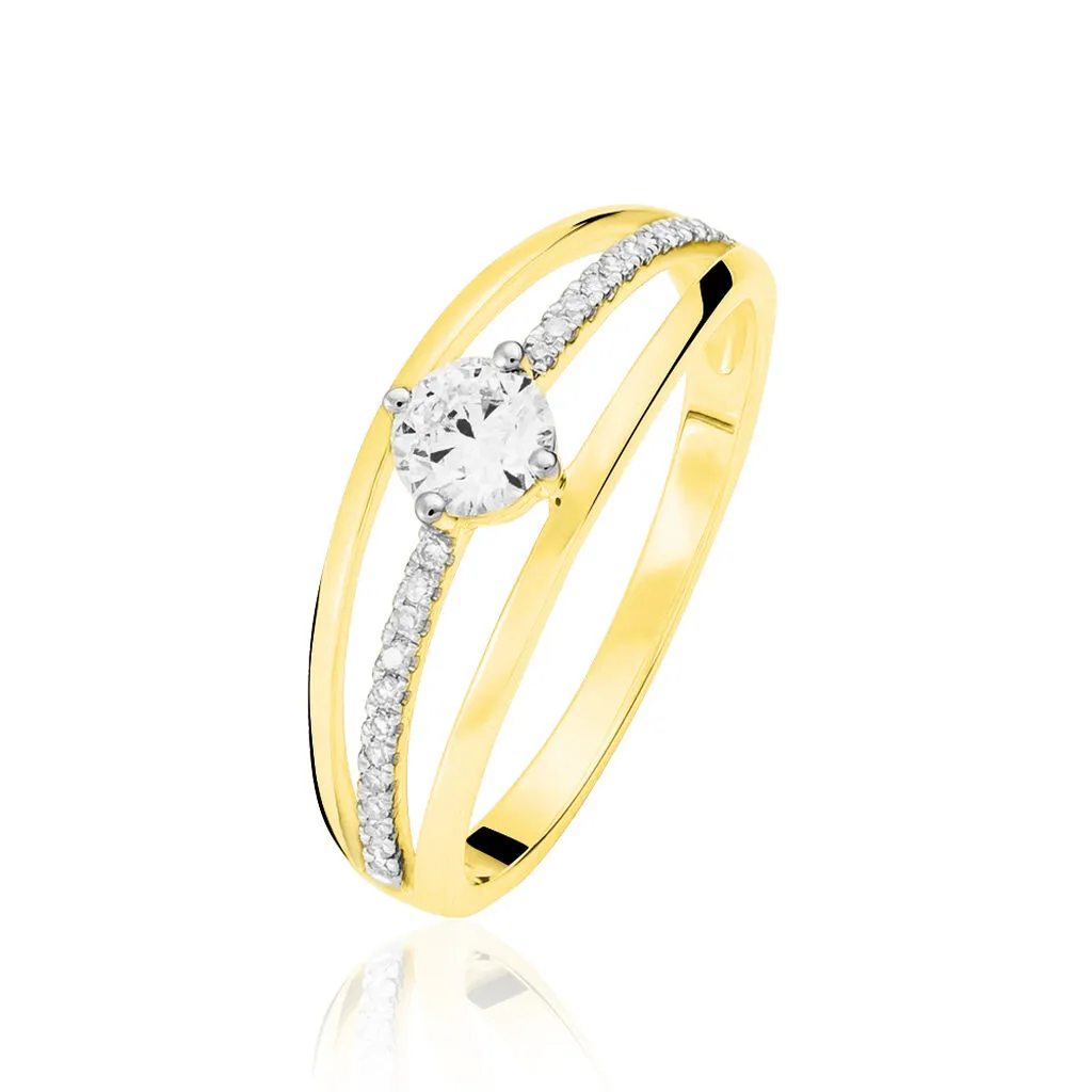Histoire D'Or Bague Solitaire Anouska Or Jaune Diamant