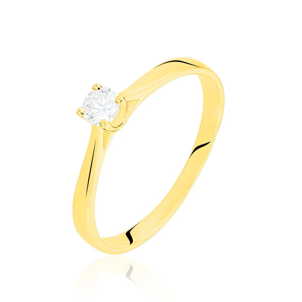 Histoire D'Or Bague Solitaire Victoria Or Jaune Diamant