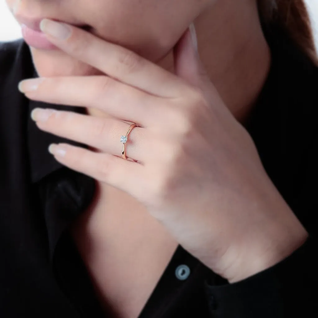 Histoire D'Or Bague Solitaire Victoria Or Jaune Diamant – Image 5