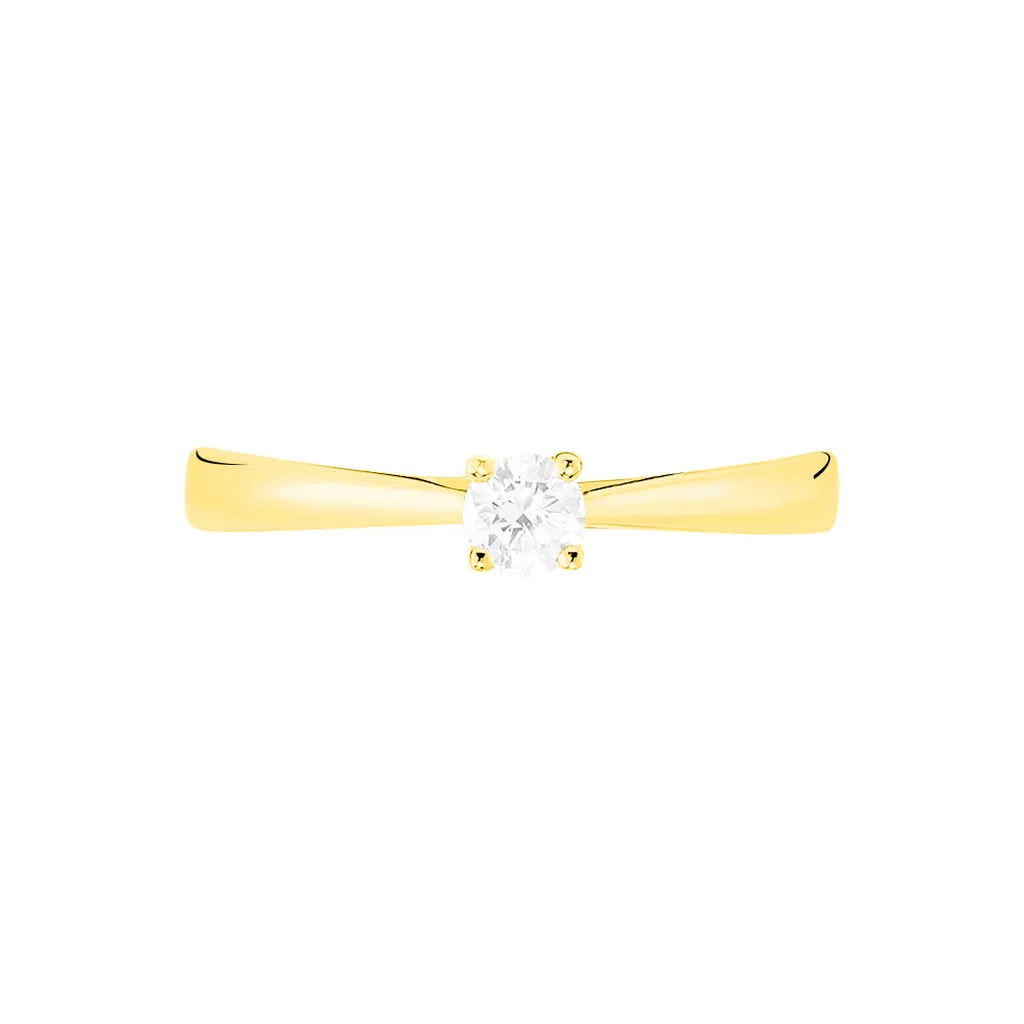 Histoire D'Or Bague Solitaire Victoria Or Jaune Diamant – Image 2
