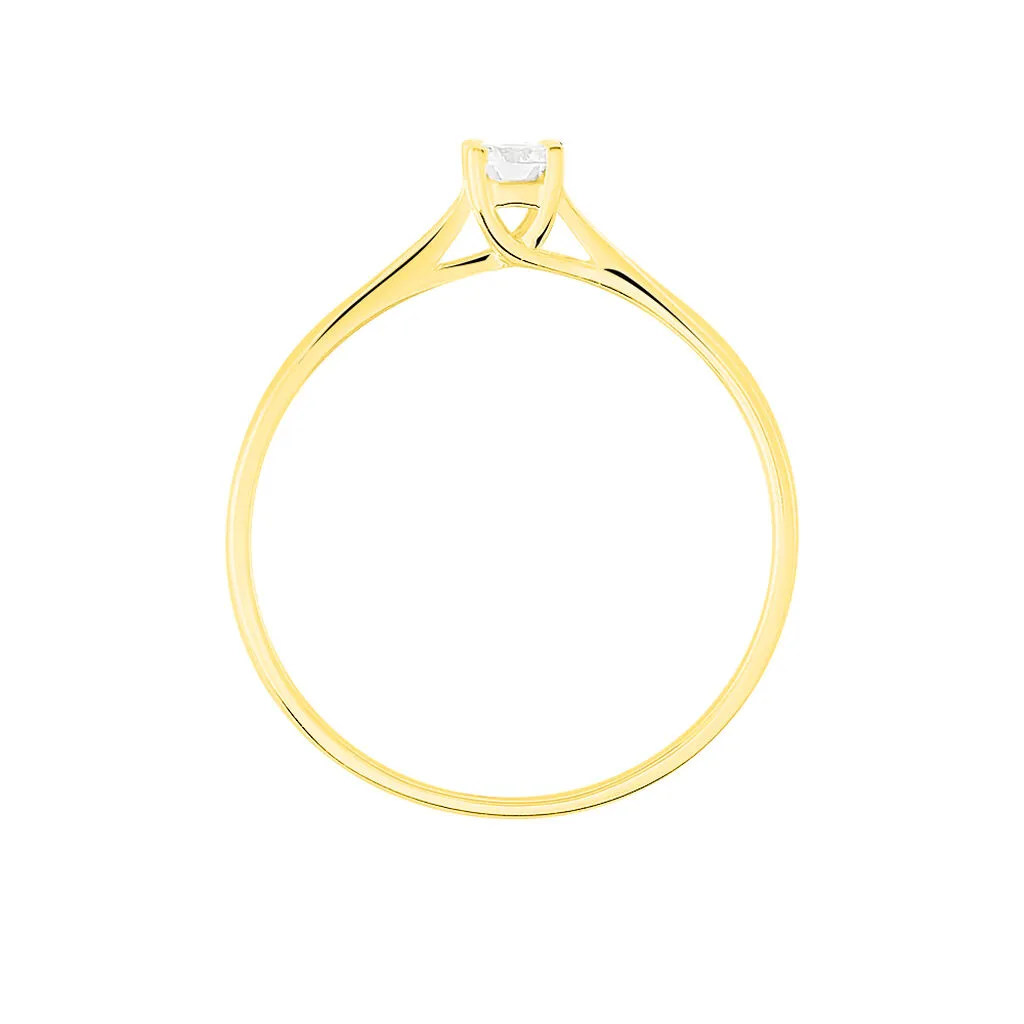 Histoire D'Or Bague Solitaire Victoria Or Jaune Diamant – Image 3