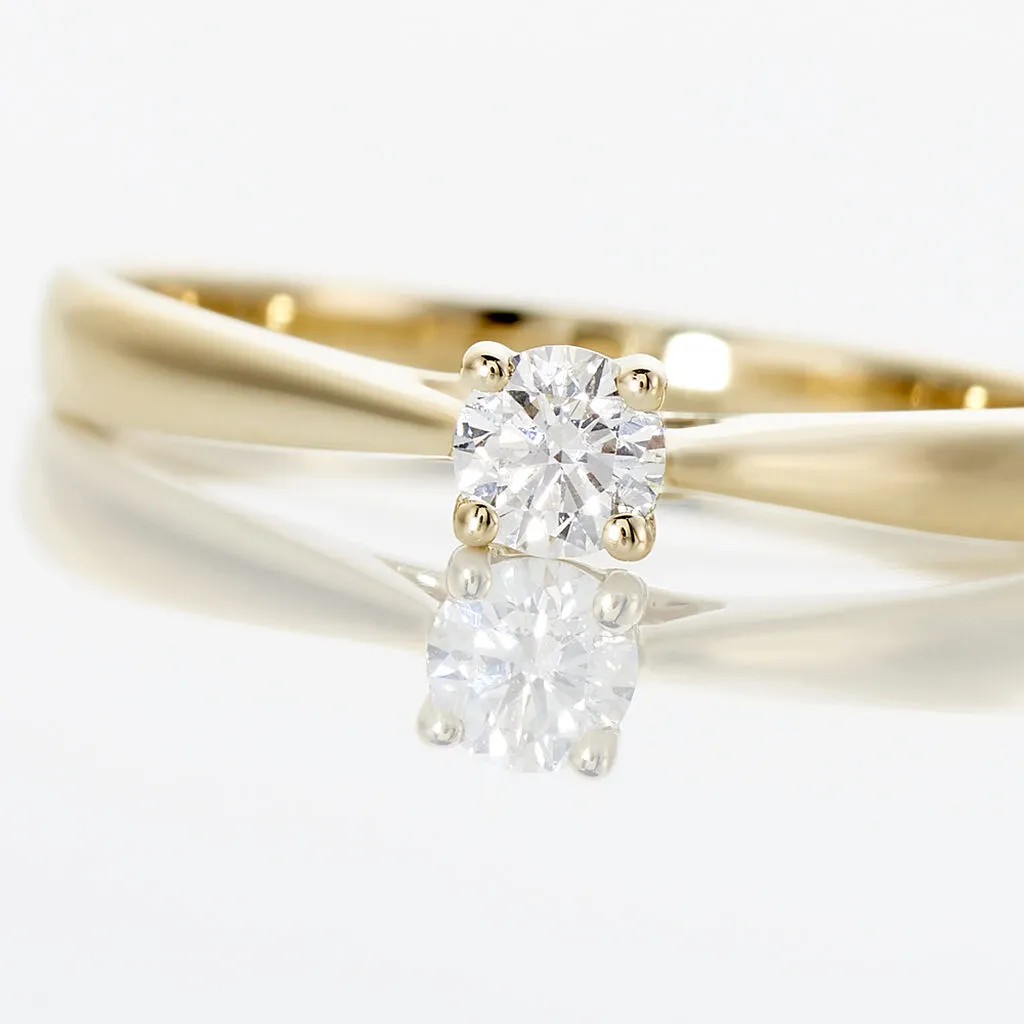 Histoire D'Or Bague Solitaire Victoria Or Jaune Diamant – Image 4