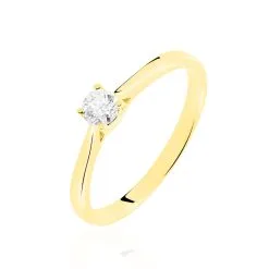 Histoire D'Or Bague Solitaire Victoria Or Jaune Diamant