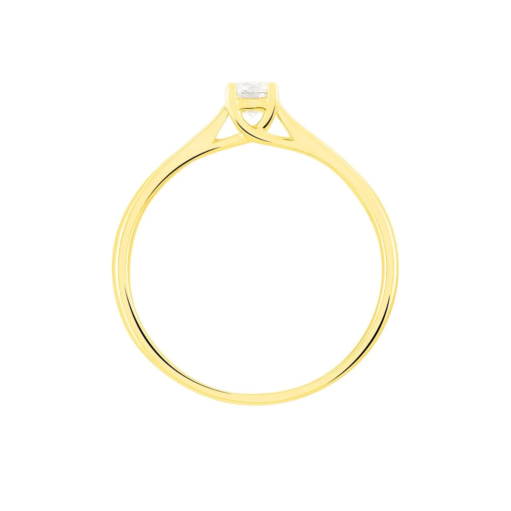 Histoire D'Or Bague Solitaire Victoria Or Jaune Diamant – Image 3