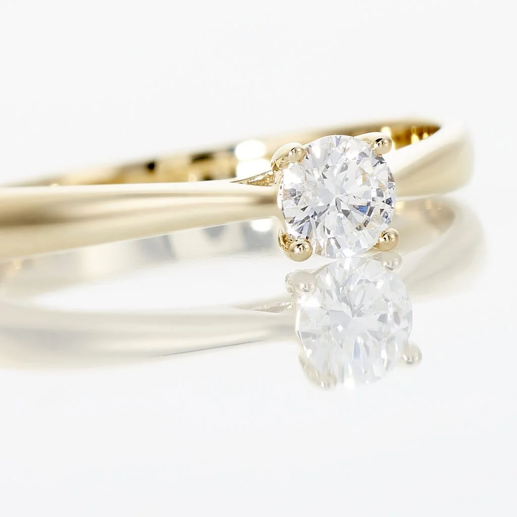 Histoire D'Or Bague Solitaire Victoria Or Jaune Diamant – Image 4