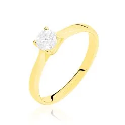 Histoire D'Or Bague Solitaire Victoria Or Jaune Diamant