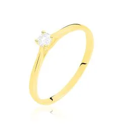 Histoire D'Or Bague Solitaire Victoria Or Jaune Diamant