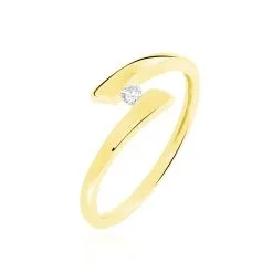 Histoire D'Or Bague Solitaire Vinca Or Jaune Diamant