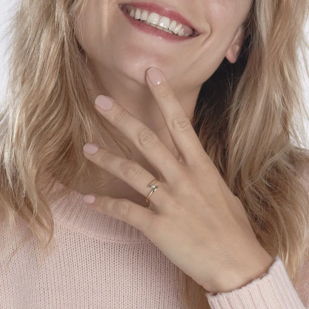 Histoire D'Or Bague Solitaire Vinca Or Jaune Diamant – Image 6