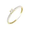 Histoire D'Or Bague Solitaire Laetitia Or Jaune Diamant