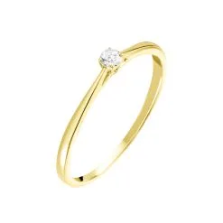 Histoire D'Or Bague Solitaire Victoria Or Jaune Diamant