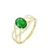 Histoire D'Or Bague Tina Or Jaune Emeraude Et Diamant