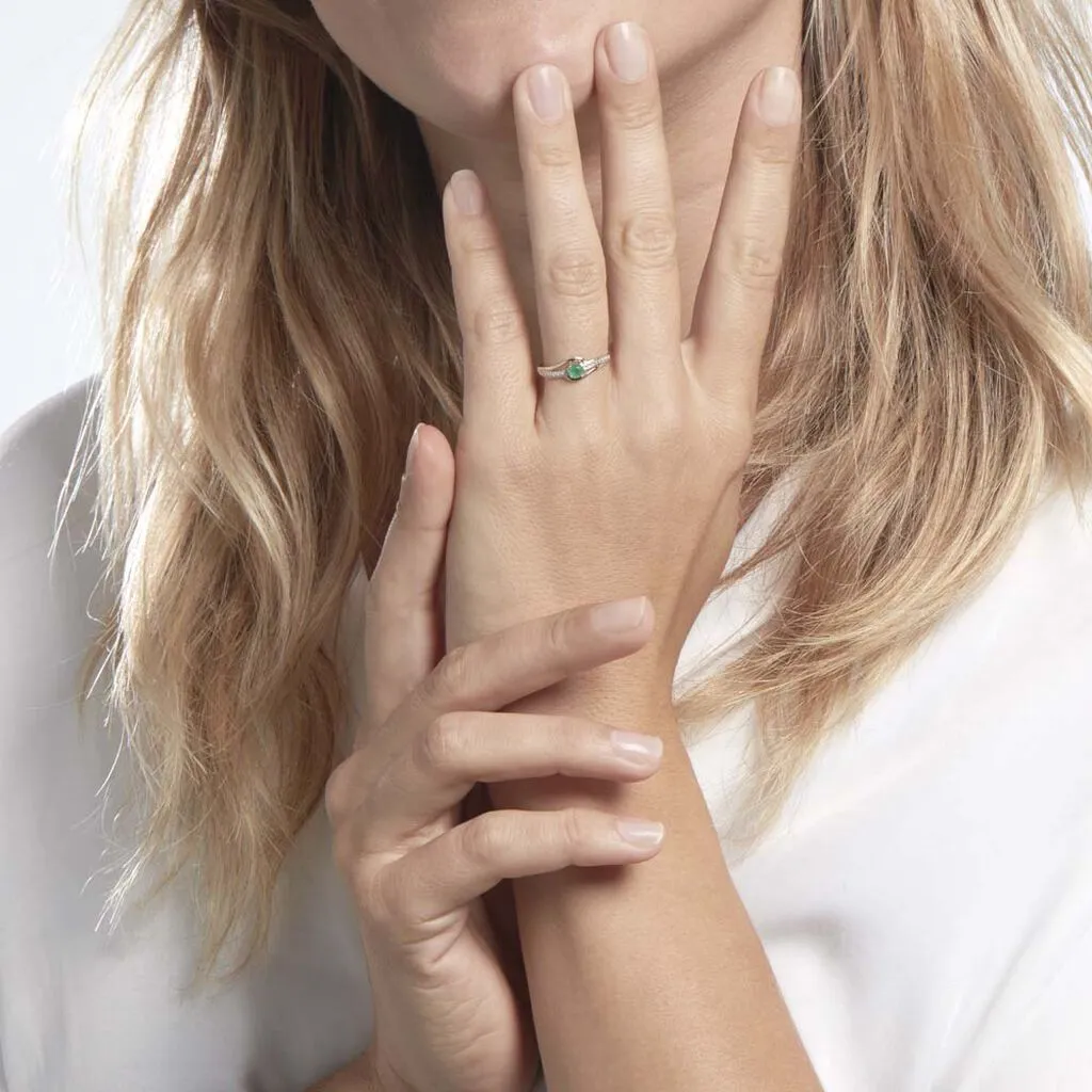 Histoire D'Or Bague Tanissia Or Jaune Emeraude – Image 5