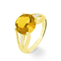 Histoire D'Or Bague Cecile Or Jaune Quartz Et Diamant