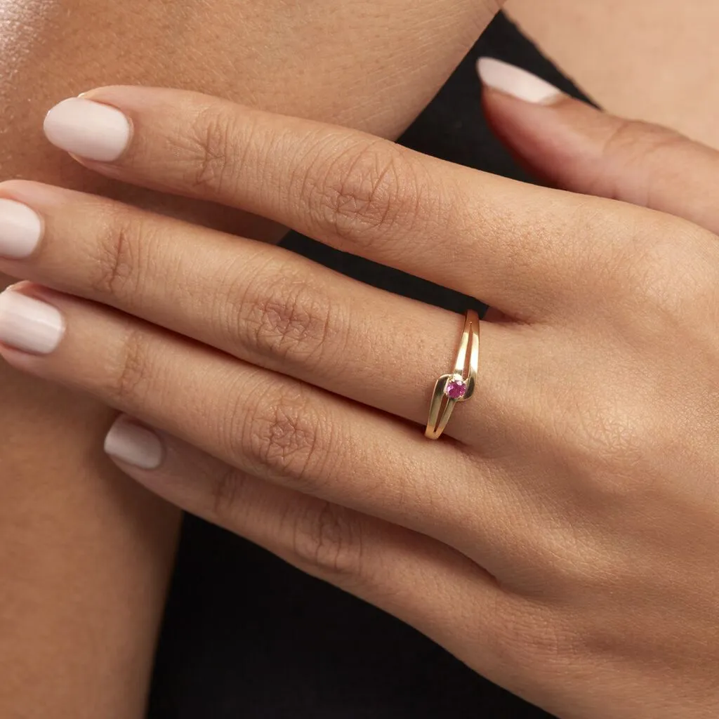 Histoire D'Or Bague Nesryne Or Jaune Rubis – Image 5