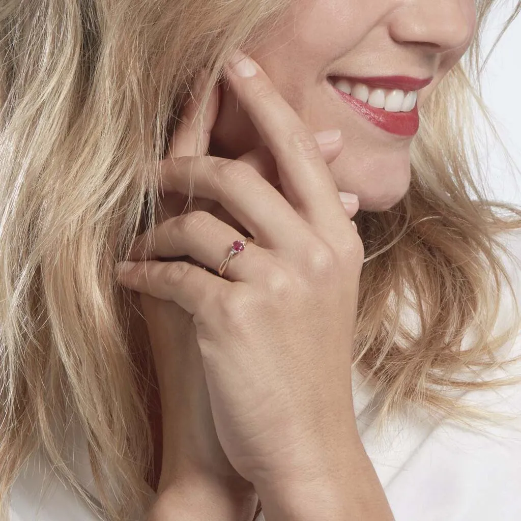 Histoire D'Or Bague Or Jaune Cassie Rubis Et Diamant – Image 6