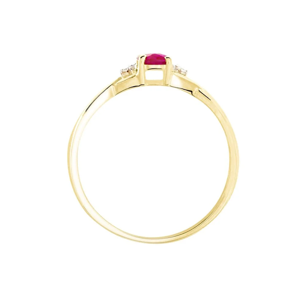 Histoire D'Or Bague Or Jaune Cassie Rubis Et Diamant – Image 3