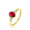 Histoire D'Or Bague Lea Or Jaune Rubis Et Diamant