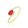 Histoire D'Or Bague Loriane Or Jaune Rubis Et Diamant