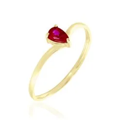 Histoire D'Or Bague Or Jaune Urana Rubis