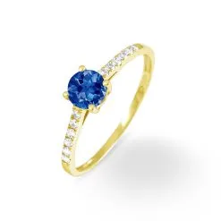 Histoire D'Or Bague Manon Or Jaune Saphir Et Diamant