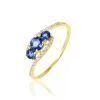 Histoire D'Or Bague Chloe Or Jaune Saphir Et Diamant