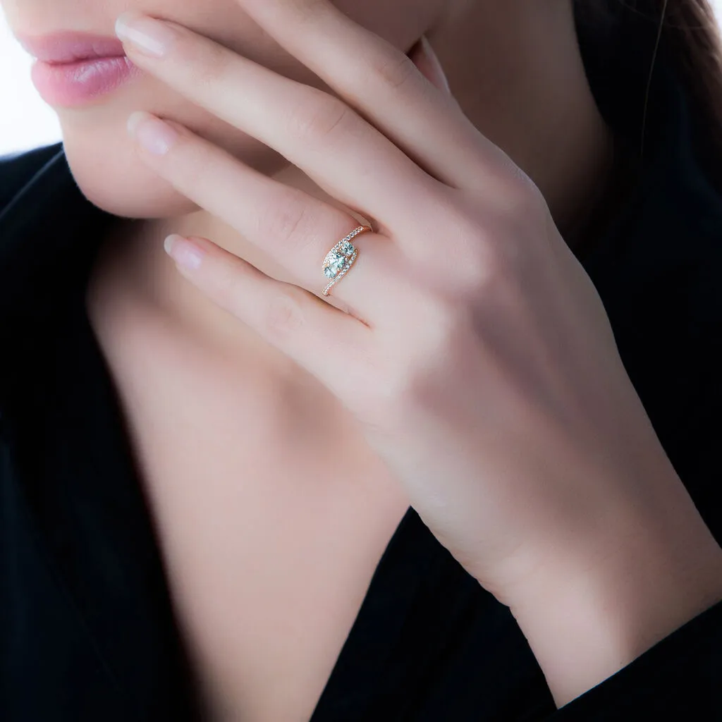 Histoire D'Or Bague Chloe Or Jaune Saphir Et Diamant – Image 3