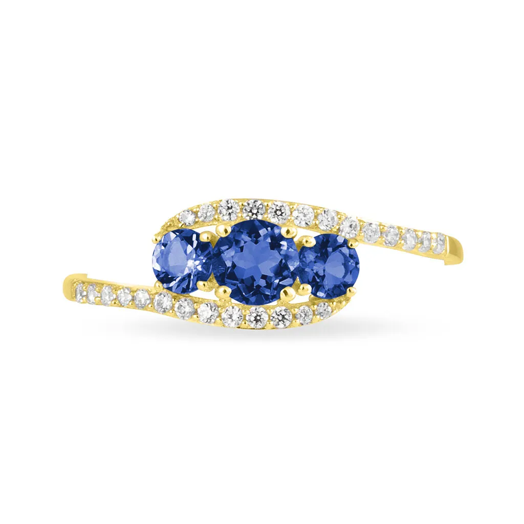 Histoire D'Or Bague Chloe Or Jaune Saphir Et Diamant – Image 2
