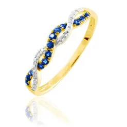 Histoire D'Or Bague Sofia Or Jaune Saphir Et Diamant