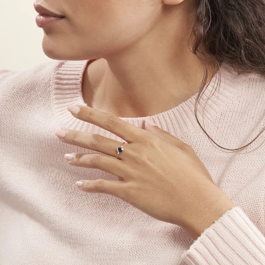 Histoire D'Or Bague Jahyna Or Jaune Saphir Et Diamant – Image 4