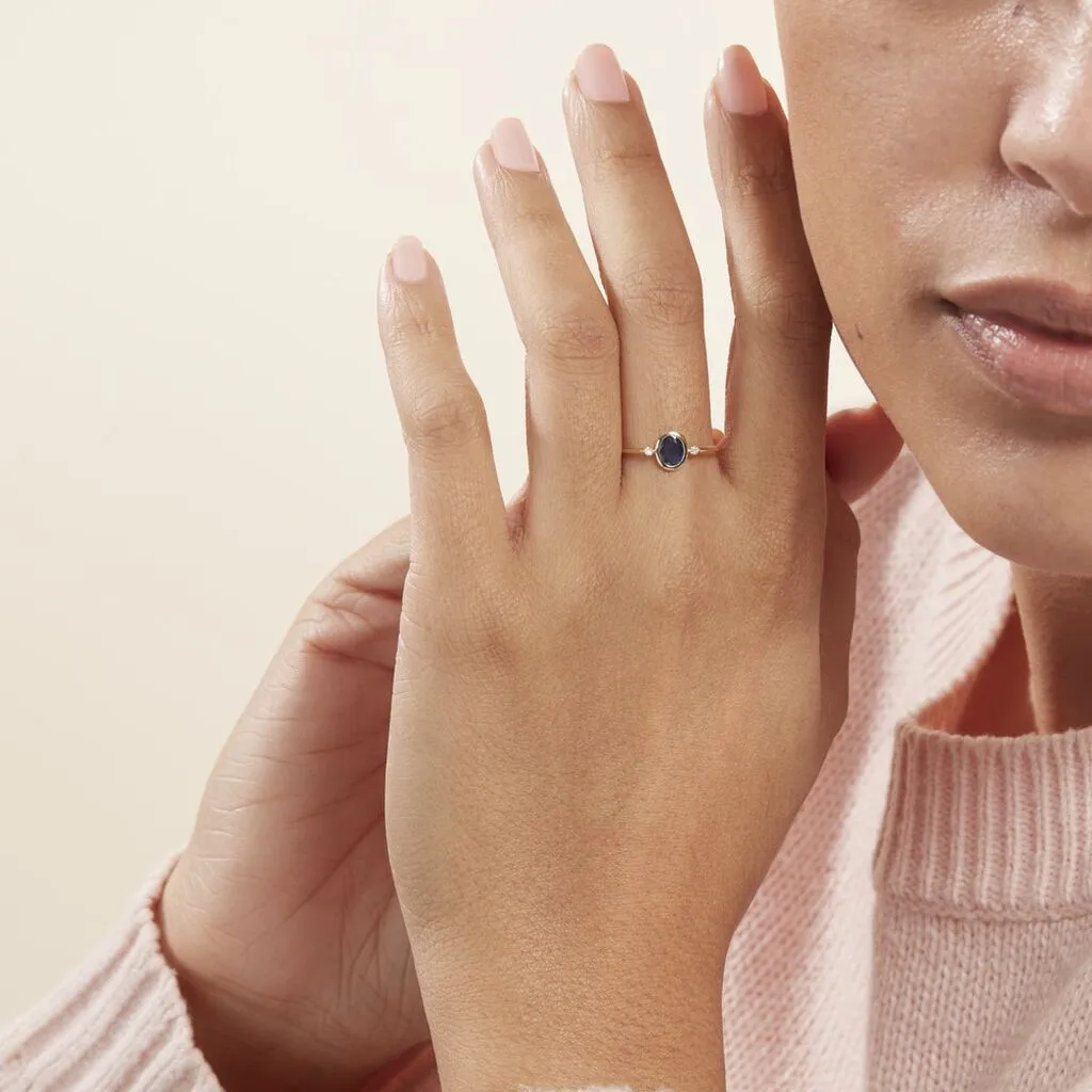 Histoire D'Or Bague Jahyna Or Jaune Saphir Et Diamant – Image 5