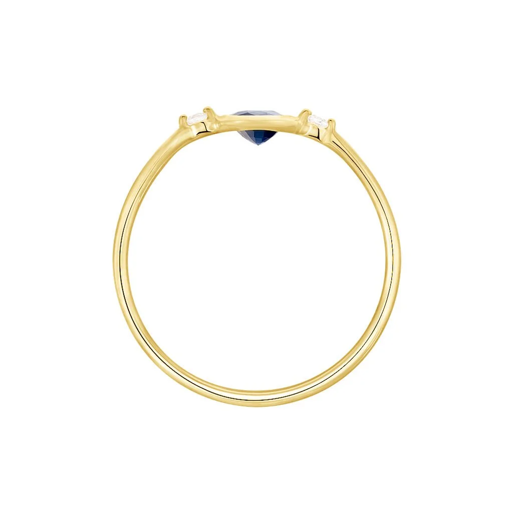 Histoire D'Or Bague Jahyna Or Jaune Saphir Et Diamant – Image 3